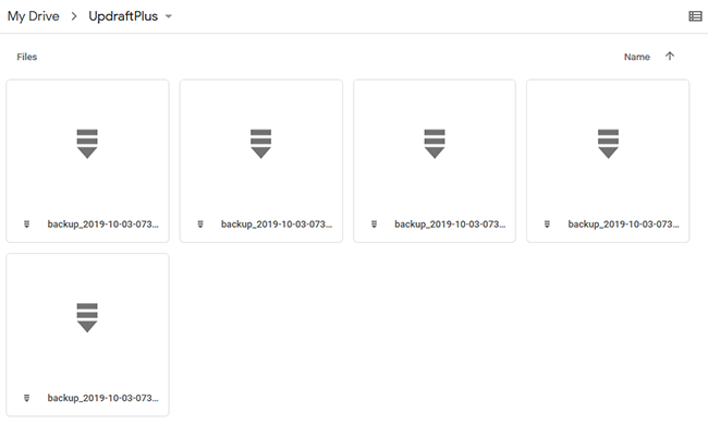 remote storage of site backup
