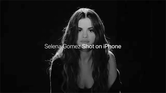 selena gomez shot on iphone