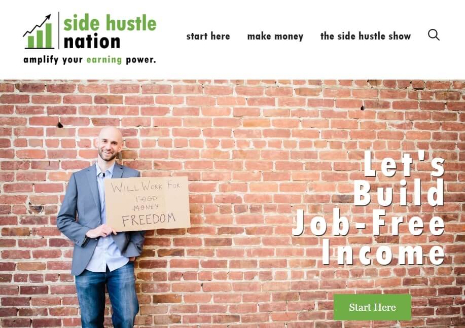 side hustle nation homepage