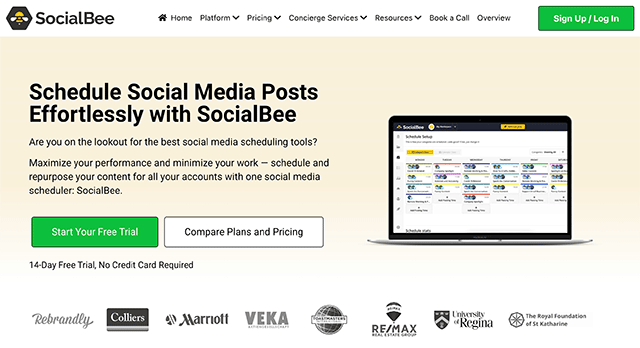 socialbee scheduling