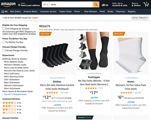 socks amazon