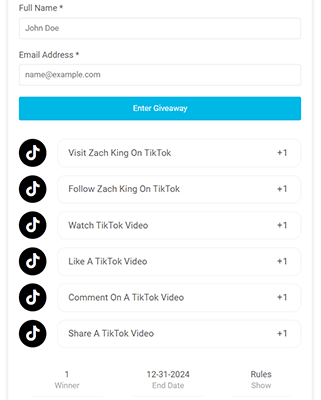 sweepwidget tiktok contest