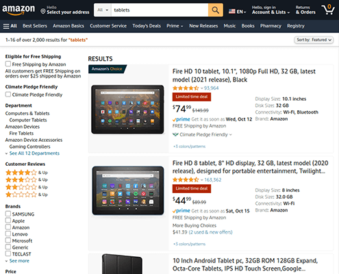tablets amazon