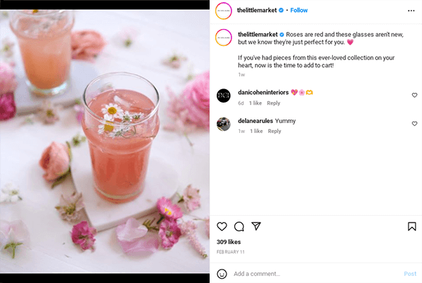 the little market instagram post