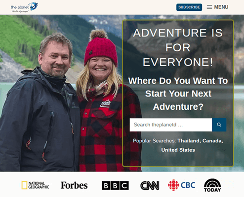 the planet d homepage