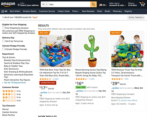toys amazon