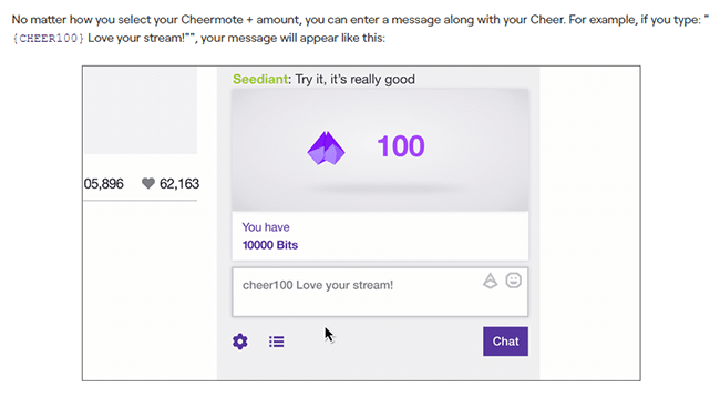 twitch bits message