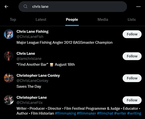 twitter chris lane search