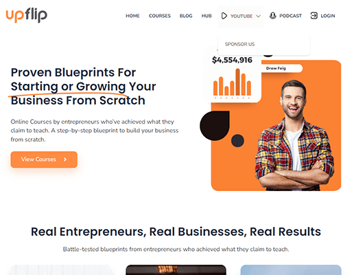 upflip homepage