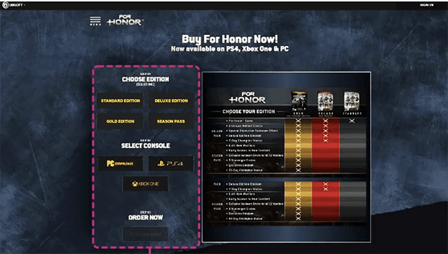 vwo ubisoft variant landing page