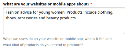 website description