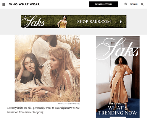 who what wear ads