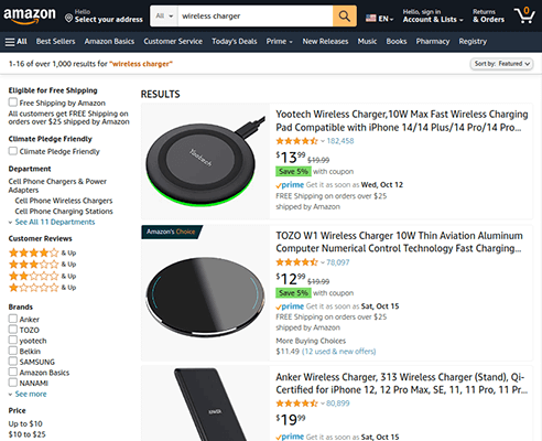 wireless charger amazon