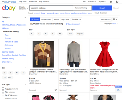 womens clothing ebay