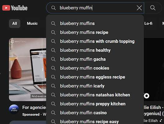 youtube autocomplete