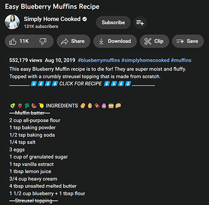 youtube video description